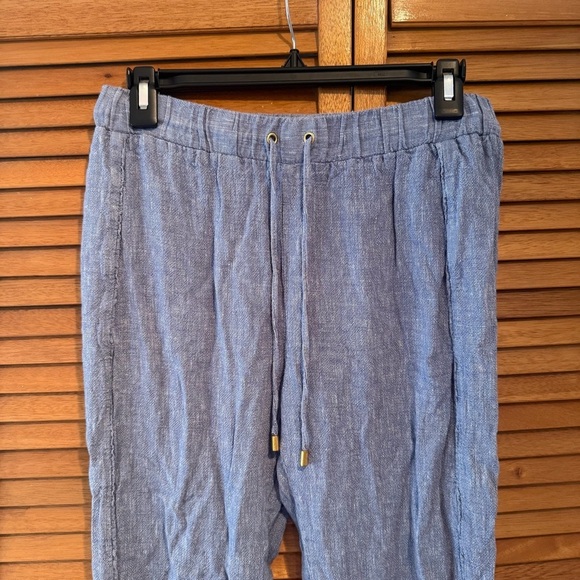 Ellen Tracy Linen Women’s Blue Wash Pants Sz S - Picture 2 of 6